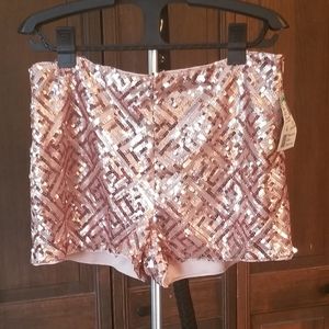 Papaya Sequin Peach Party Shorts